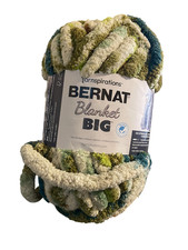 Yarnspirations Bernat Blanket Big Yarn 10.5oz Green Splash NEW