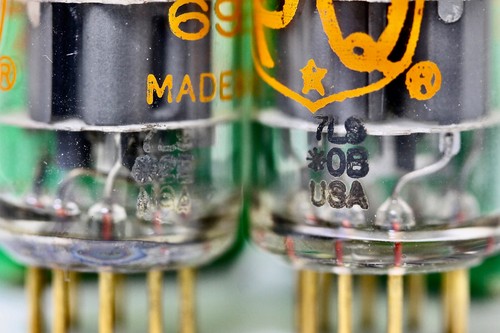 6922 E88CC CCa AMPEREX P.Q. NEW YORK MATCHED PAIR RÖHREN 1970 RIESIGE O-GETTERS NOS - Bild 7 von 24