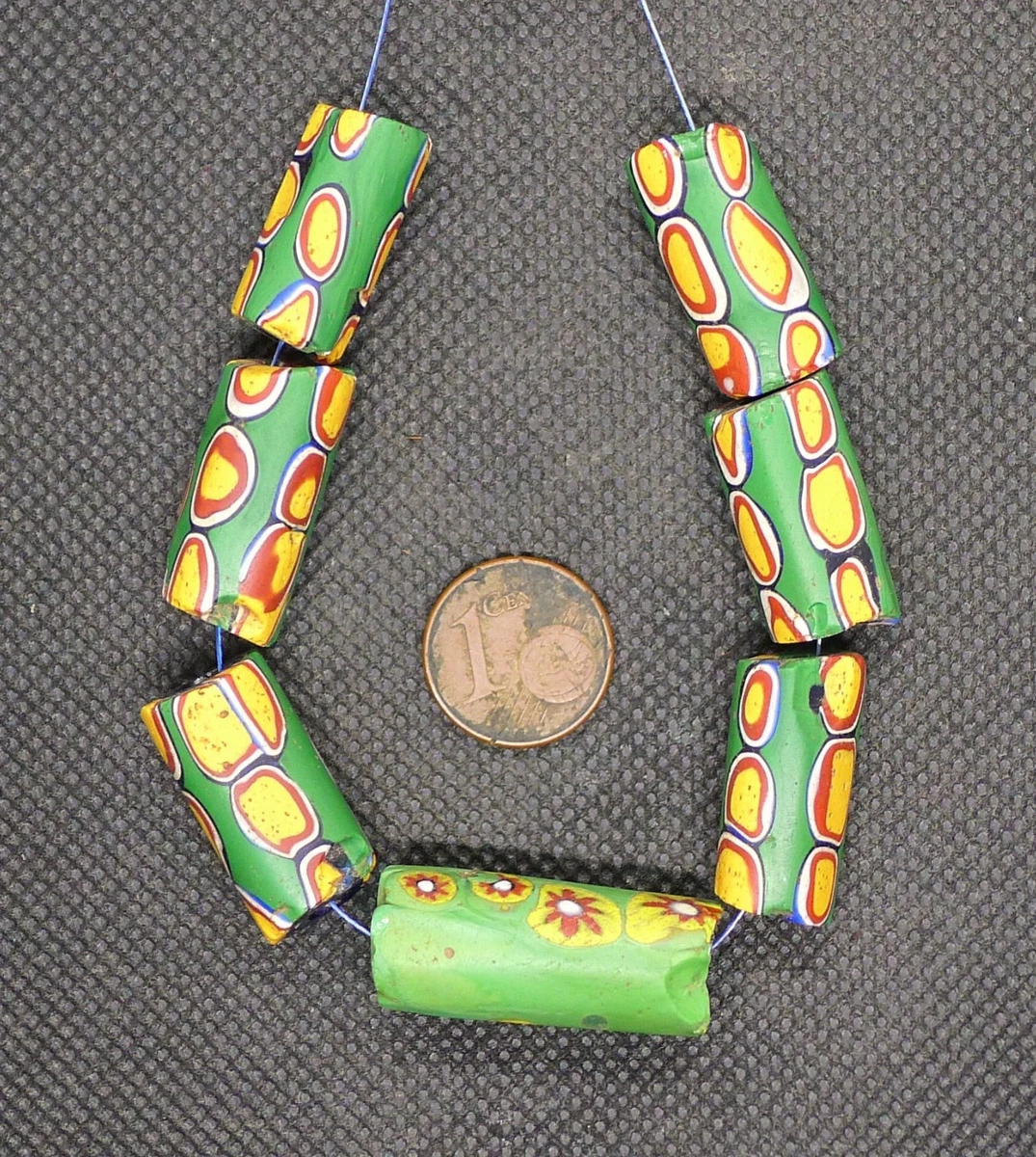 Collier Ancien En Verre De Murano - Occasion - Bijou Vintage Coloré