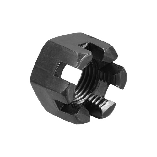 5pack M14x1.5mm Hexagon Slotted Nut Grade 4.8 Carbon Steel Castle Nuts Black - Picture 5 of 6