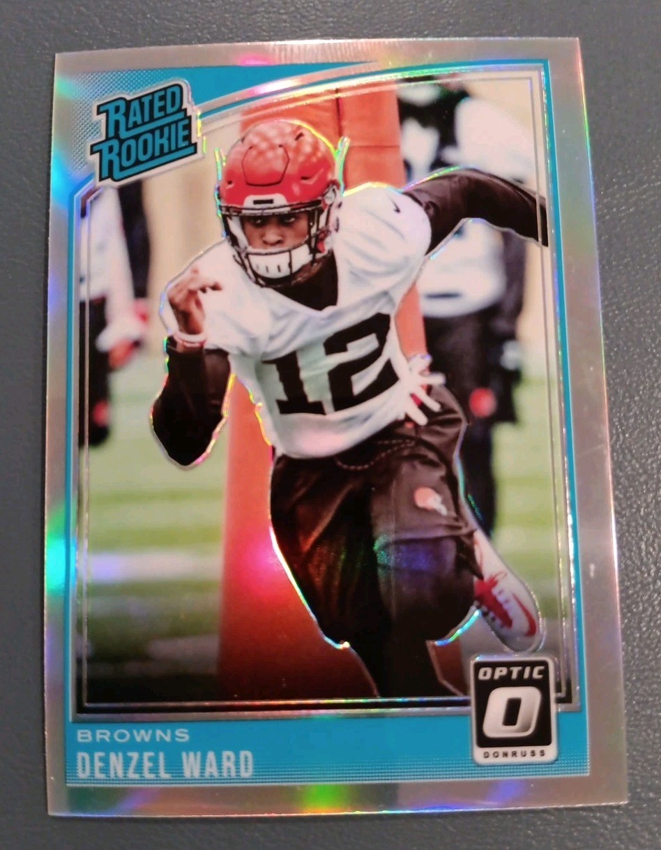 2018 Donruss Optic Rated Rookie Holo Prizm Denzel Ward #198 Rookie RC Browns