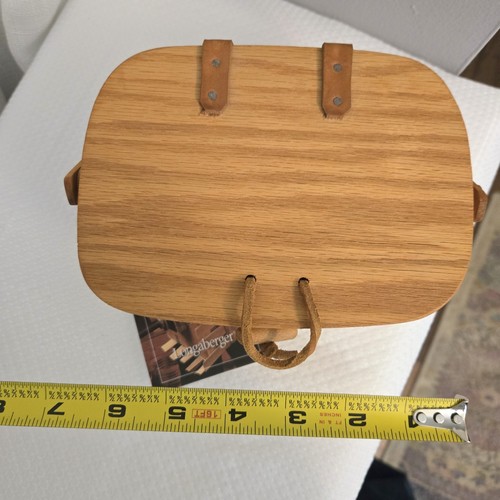 Longaberger Kiddie Cartera Cesta Llave Té Sin Usar Tejido Almacenamiento con Protector - Imagen 6 de 10