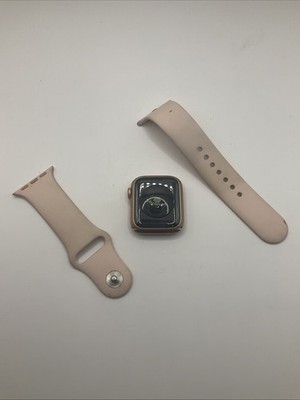 Apple Watch SE 40mm Gold Aluminum Case with Pink Sand Sport Band - Parts Only