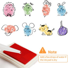 15 Colors Craft Ink Pads, Washable Finger Stamp Pad for Kids Finger Painting,...