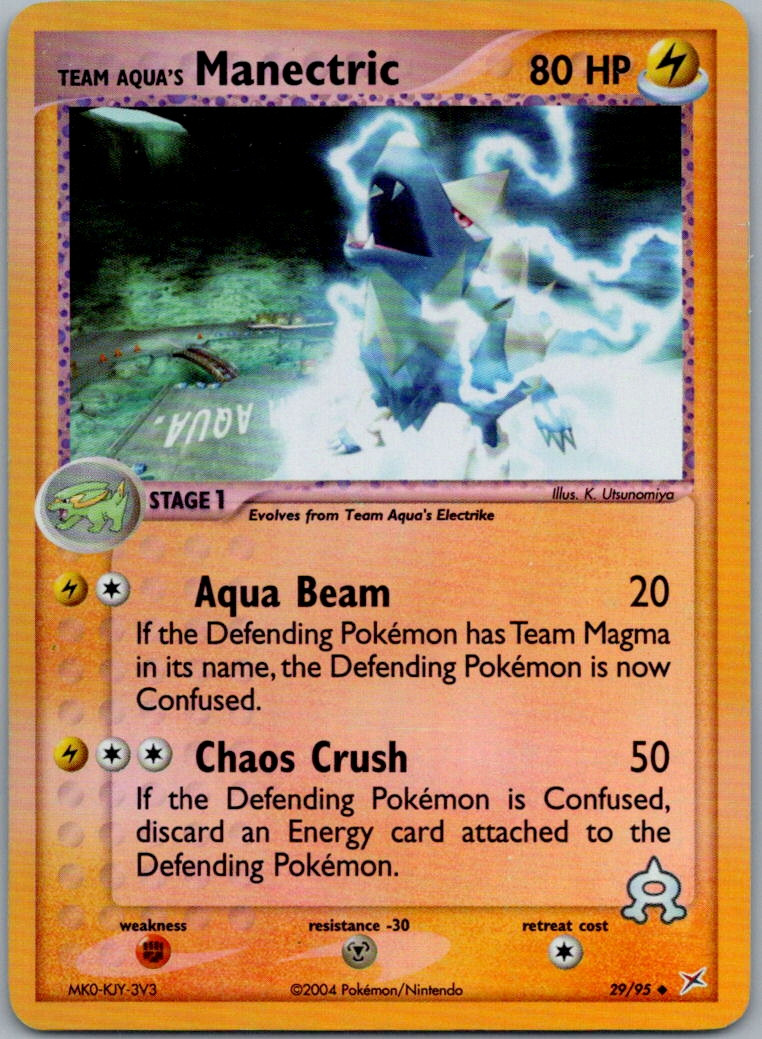 Pokemon Team Aqua's Manectric Team Magma vs Team Aqua 29/95 Near Mint NM
