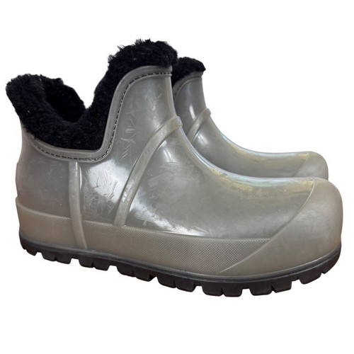 Ugg Raincloud Clear Waterproof Sherpa Lined Rain Boots Snow 1132070 Womens sz 8 - Picture 1 of 16