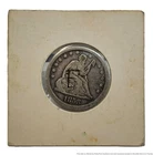 1858 P Quar Dol Counterstamped Seated Liberty Quarter Dollar 25C Coin