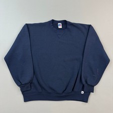 Vintage Russell Athletic Sweatshirt Mens XL Navy Crewneck Pullover USA Made 90s