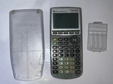 TI-83 Plus Silver Edition Graphing Calculator Clear With Cover Tested