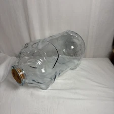 Vintage Large Libby 5 Gallon Blue Glass Pig Piggy Bank Jar!