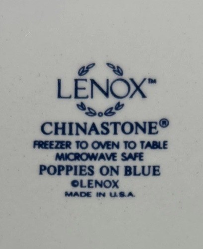 Lenox Chinastone Poppies On Blue 13” Rectangular Baker Casserole USA - Picture 2 of 14