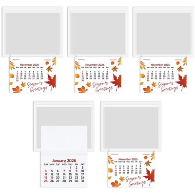 Glenmal 5 Pcs 2026 Peel and Stick Calendar 2-in-1 Car Calendar Wall Calendars...