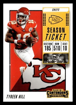 Tyreek Hill 2018 Panini Contenders #52 Kansas City Chiefs FREE SHIPPING *198