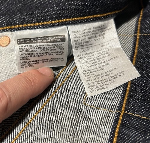 Levis 501 Selvedge Redline Jeans - NWOT - Size 36x30 - Dark Wash Denim Perfect - Picture 13 of 22