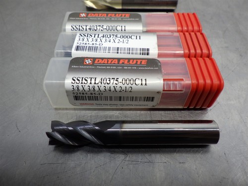 Lot of 4 New! Data Flute 7/16"&3/8" End Mill Various Styles and Sizes (As Shown) - Picture 3 of 3