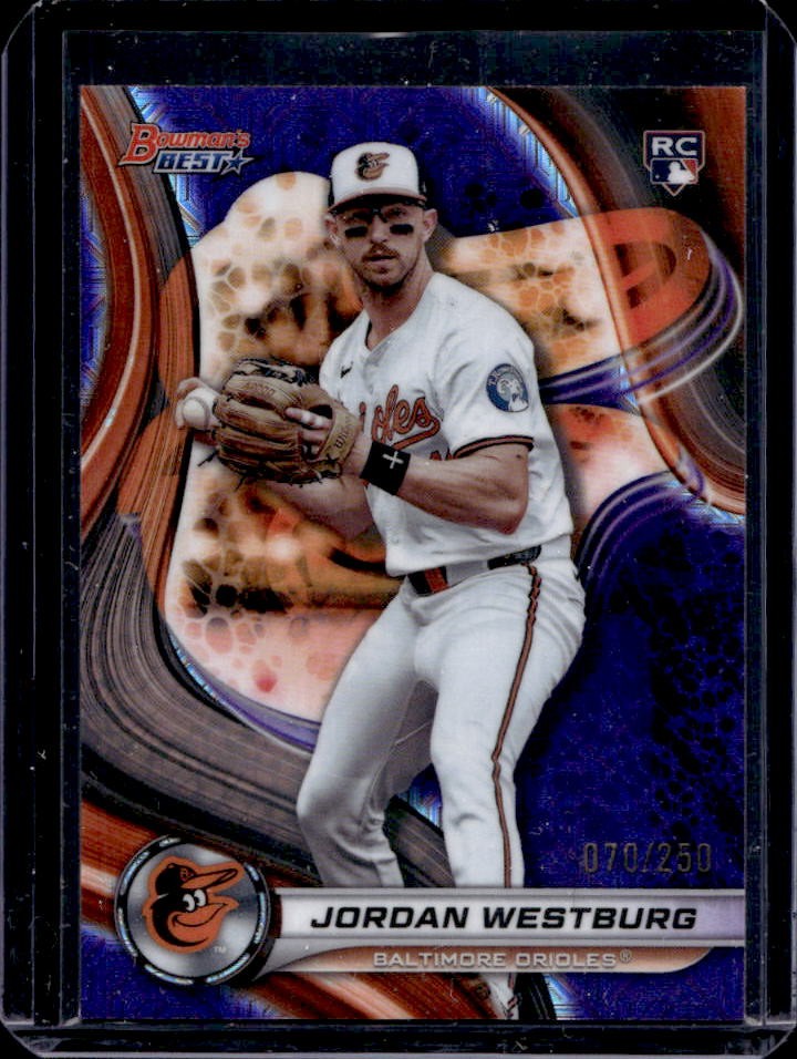 2024 Bowman's Best Jordan Westburg RC Purple Mojo Refractor #70/250 Orioles