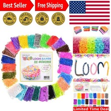 12750pcs Loom Rubber Bands Refill Kit in 26 Color with 500 Clips,6 Hooks, Br...