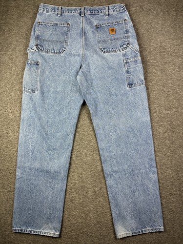 Carhartt B73 DST Jeans Mens 38x36 Double Knee Carpenter Workwear Pants Denim - Picture 5 of 7
