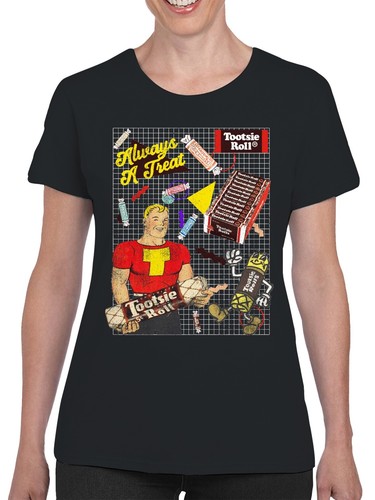 Offiziell lizenziertes Tootsie Roll Vintage Werbung Collage Damen T-Shirt - Bild 2 von 12