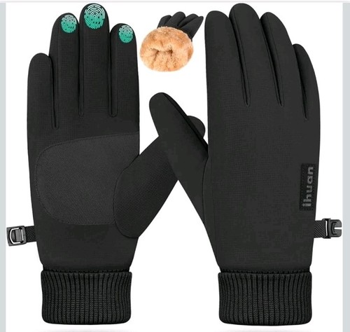Ihuan Thermo Winterhandschuhe schwarz Kunstfellfutter in Damen Größe XS - Bild 13 von 13