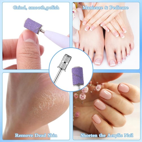 Punte per unghie ad ardiglione, 20 pezzi punte abrasive per punte per unghie 3/32 abrasivo 7600 - Foto 2 di 8