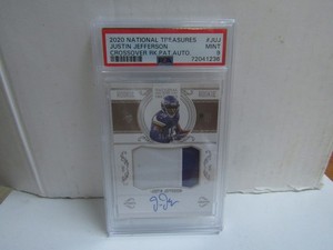 PSA 9 2020 National Treasures Justin Jefferson Crossover Patch Auto RC 95/99