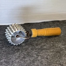 vintage rolling dough docker or Perforator meat tenderizer Farmhouse