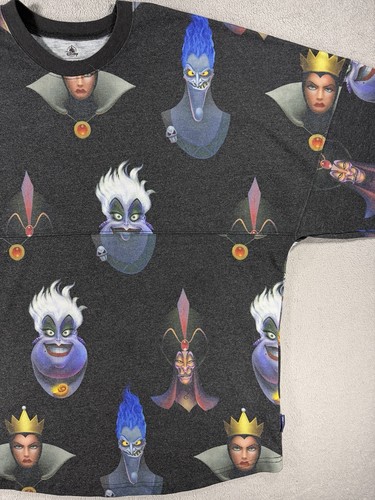 Disney Villains Shirt Adult XL GRAY Long Sleeve Spirit Jersey Up to No Good - Picture 5 of 11