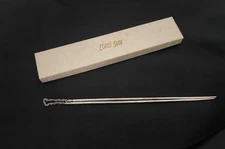 Antique Silver  Chinese Chopsticks w/Chop Marks & Original Lotus Lady Box