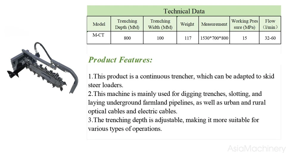Mini zanjadora AGT M-CT para AGT LRT23 LBT23 KBT23 Foto 2 de 4