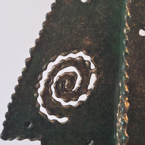 Metal Christmas Tree 16” Green Decorative 4 Sided Spiral Welded Cutouts - Picture 10 of 10