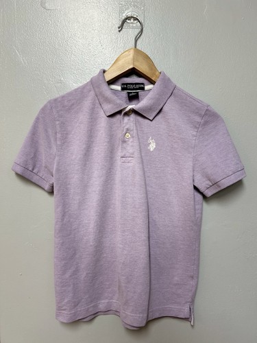 US Polo Assn Lavender Short Sleeve Polo Shir White Horse Logo Ultimate Pique L - Bild 1 von 4