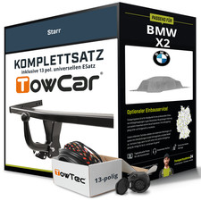 Für BMW X2 Typ U10 Anhängerkupplung starr +eSatz 13pol universell 11.2023-jetzt