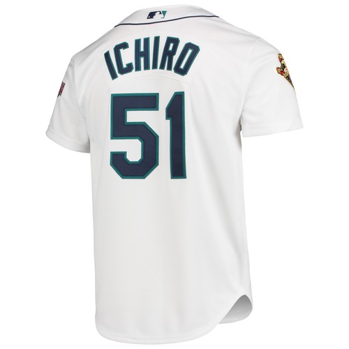 Men's Mitchell & Ness Ichiro Suzuki White Seattle Mariners 2001 MLB All-Star - Picture 3 of 3