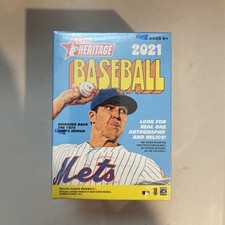 2021 Topps Heritage Baseball Factory Sealed 72 Card Blaster Box