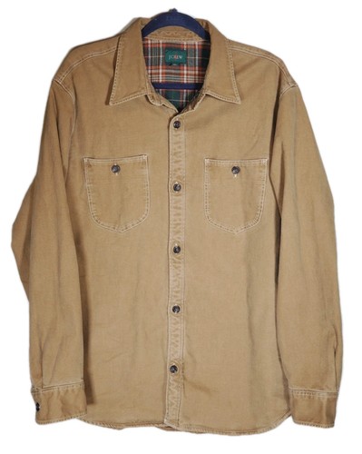 J.Crew Flannel Lined Duck Canvas Shirt Jacket CE882 Roasted Cider Men’s L - Bild 2 von 8