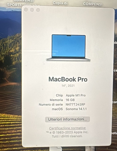MacBook Pro 14 pollici, 2021 Modello A2442 - Bild 5 von 5