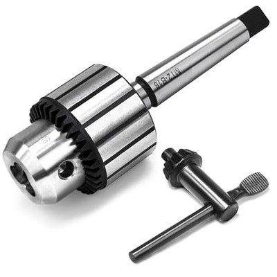 2PCS MT2 Morse Taper Drill Chuck, 1/2'' Capacity, Fits Lathe & Drill Press