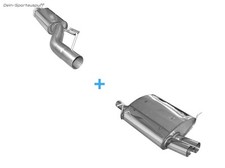 Fox Edelstahl Sportauspuff-Komplettanlage ab Kat BMW Z3 1.9l 2x70mm scharf