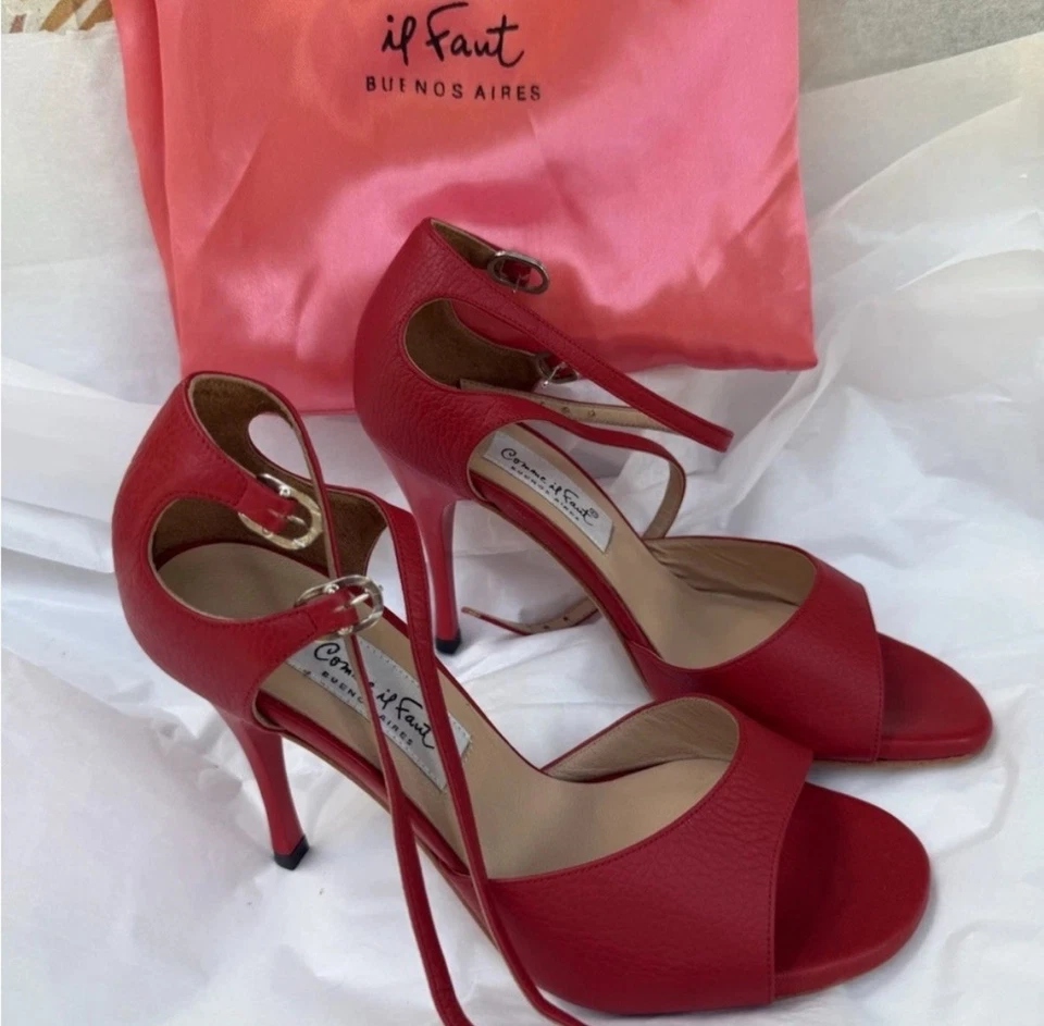 Красные кожаные туфли для танго comme il Faut - Изображение 3 из 4