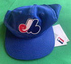 Vintage Montreal Expos Hat Cap New Era Pro Model Dupont Visor Snap Back Blue 80s
