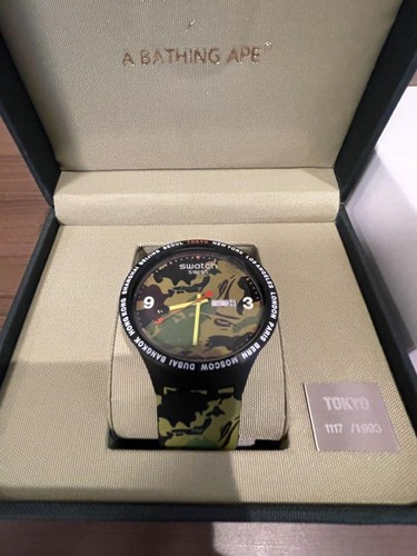 SWATCH x BAPE® BIG BOLD TOKYO City Limited Camouflage Pattern Quartz Wristwatch - Foto 6 di 24