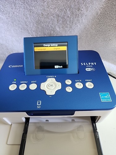 Canon Selphy CP910 Compact Photo Printer w/ Wi-Fi Printing Blue And White Tested - Picture 7 of 24