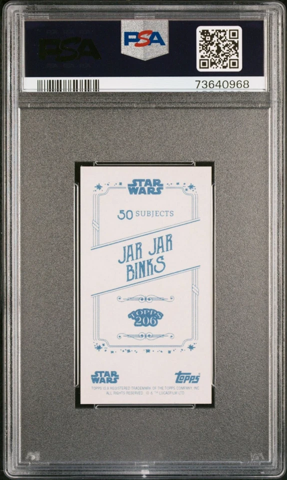 2022 Topps 206 STAR WARS - Jar Jar Binks [Red Parallel] - PSA 10 - Image 2 of 2
