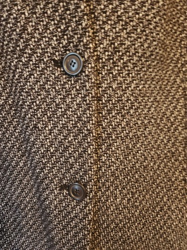 Vintage J.G. Hook Collarless Tweed V-Neck Blazer Jacket 30W Plus - Picture 3 of 9