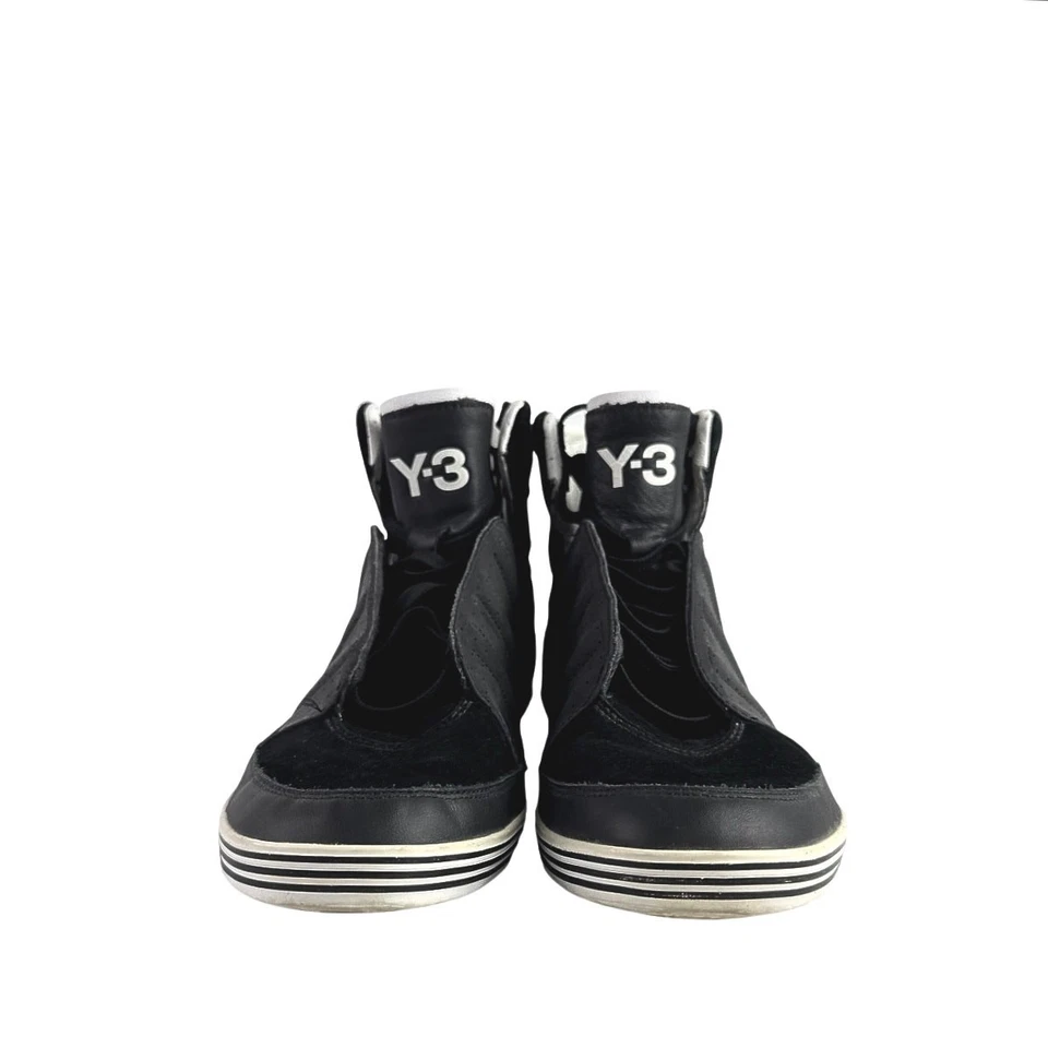 Adidas Y-3 Yohji Yamamoto Para Mujer Negro Gris Gamuza Parte Superior Alta Tenis Zapatos Talla 7 Foto 2 de 4