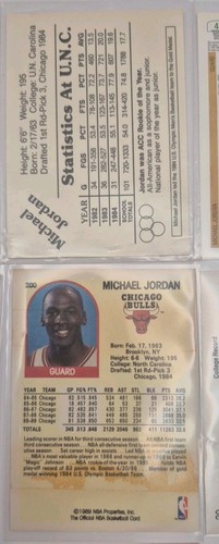 Lotto 6 carte Michael Jordan NBA Hoops Upper Deck Chicago Bulls 1984 squadra USA - Foto 7 di 8