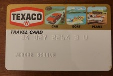 Vintage 1970's TEXACO Gas Oil Charge Account  Credit Charge Card