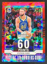 2023 Contenders Optic Playing Numbers Game Red Cracked Ice Stephen Curry /175