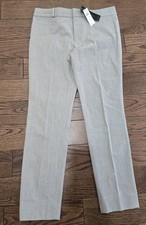 NWT Banana Republic Women's Sloan Pants Size 4 Light Gray Stretch O2 